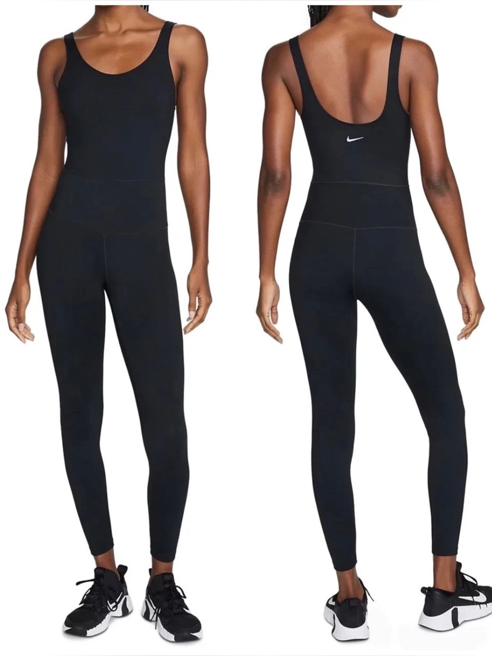NIKE One Dri-Fit Black Bodysuit Womens Large FQ2146-010